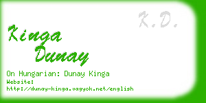 kinga dunay business card